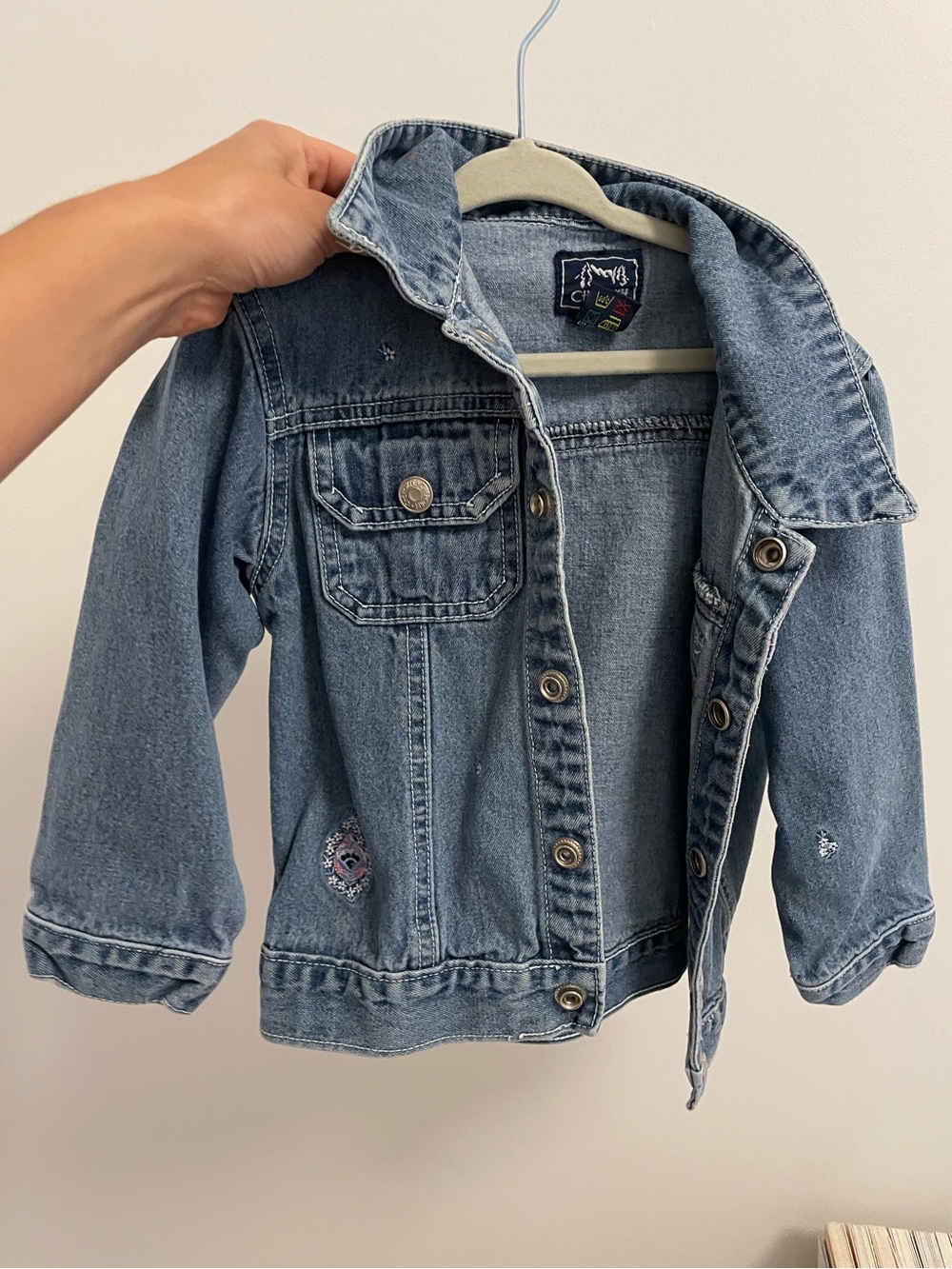 Vintage Cherokee Flower embroidered denim jacket